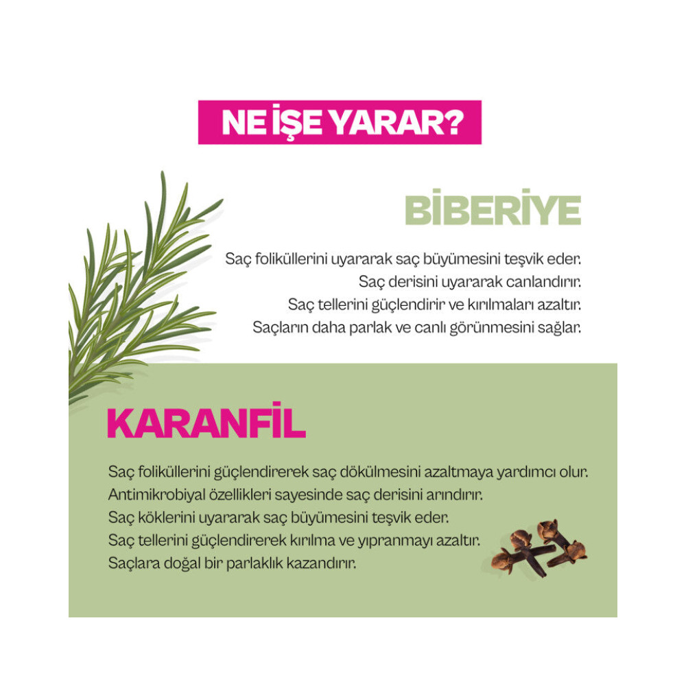 Rosemary & Clove Biberiye ve Karanfil Şampuan 350 ML