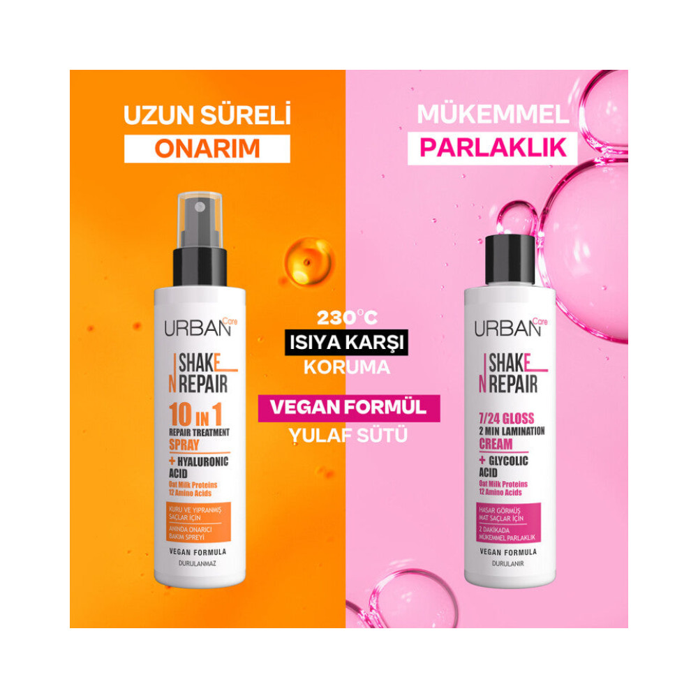 Urban Care Shake N Repair 7/24 Gloss Laminasyon Parlaklık Etkili Saç Bakım Kremi 200ml