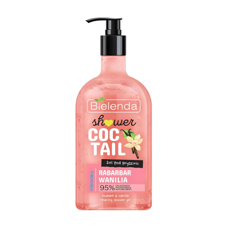 Bielenda Body Coctail Relaxing Shower Gel Rhubarb Vanilla 95% Natural Ingredients 400ml (2)