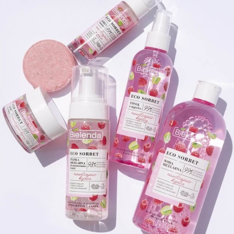 Bielenda Eco Sorbet Raspberry Moisturising Soothing Micellar Water 500ml (1)