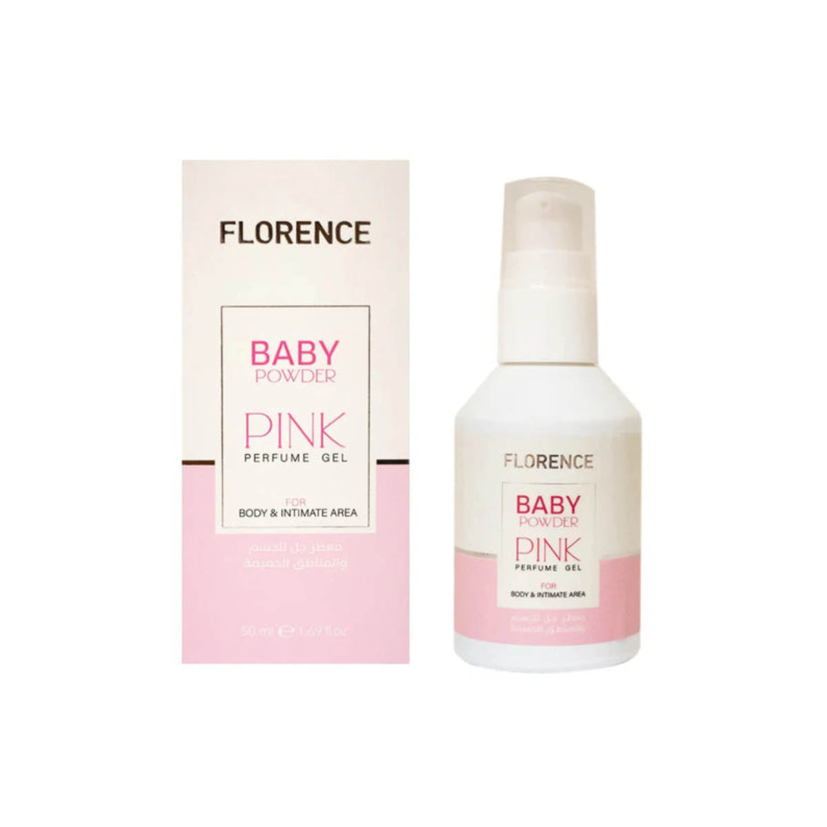 Florence Baby Powder Pink Perfume Gel For Body and Intimate Area 50ml