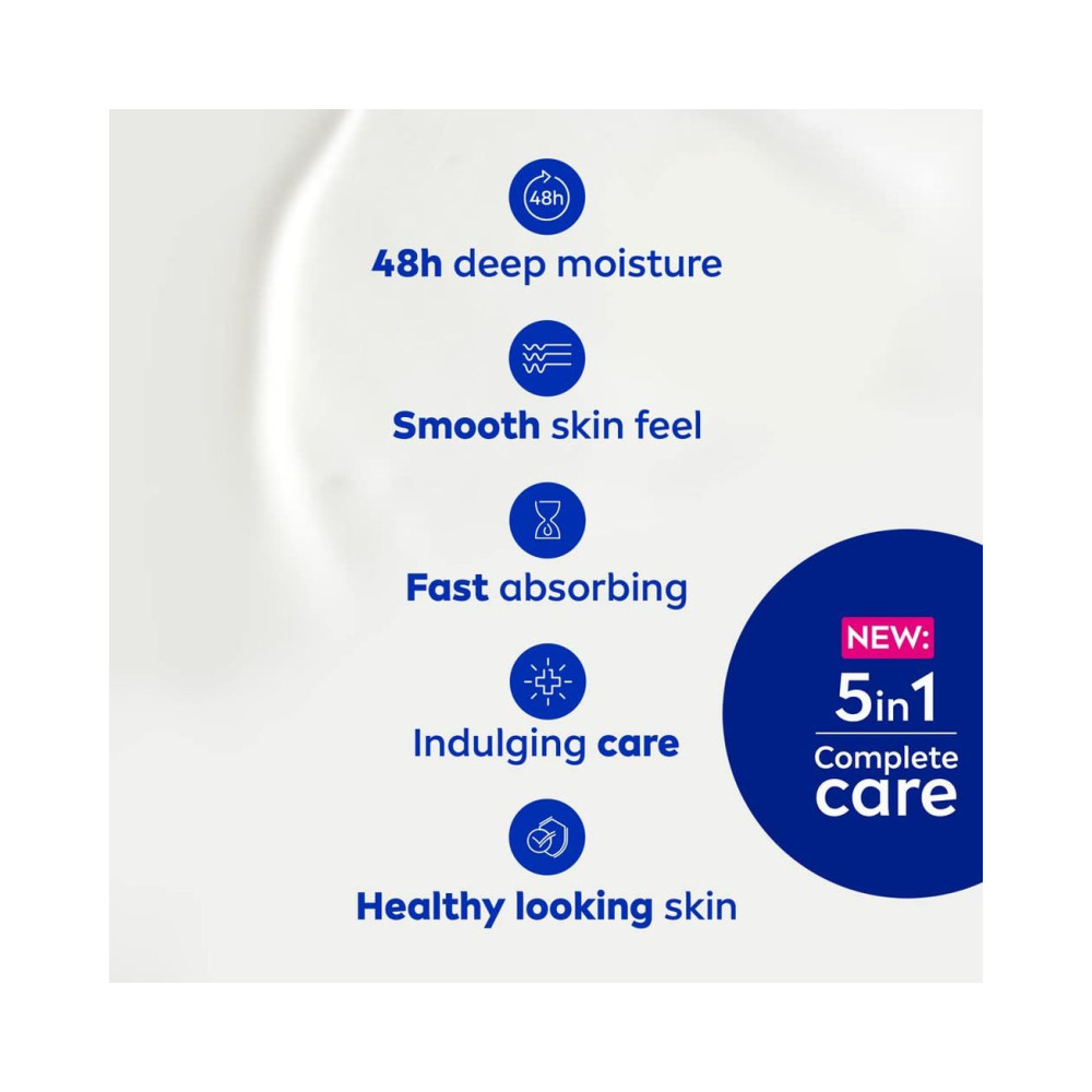 NIVEA Irresistibly Smooth Body Lotion (400ml), NIVEA Moisturiser for Dry Skin made with Deep Moisture Serum and Shea Butter, Smooth Skin NIVEA Body Lotion